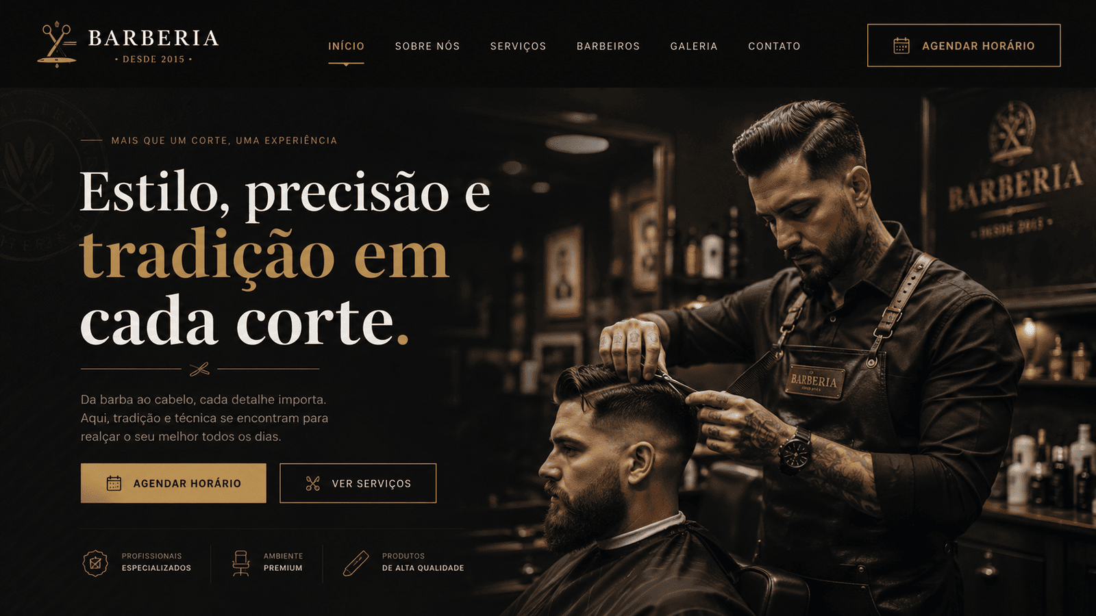 Exemplo de site criado pela La Coronna