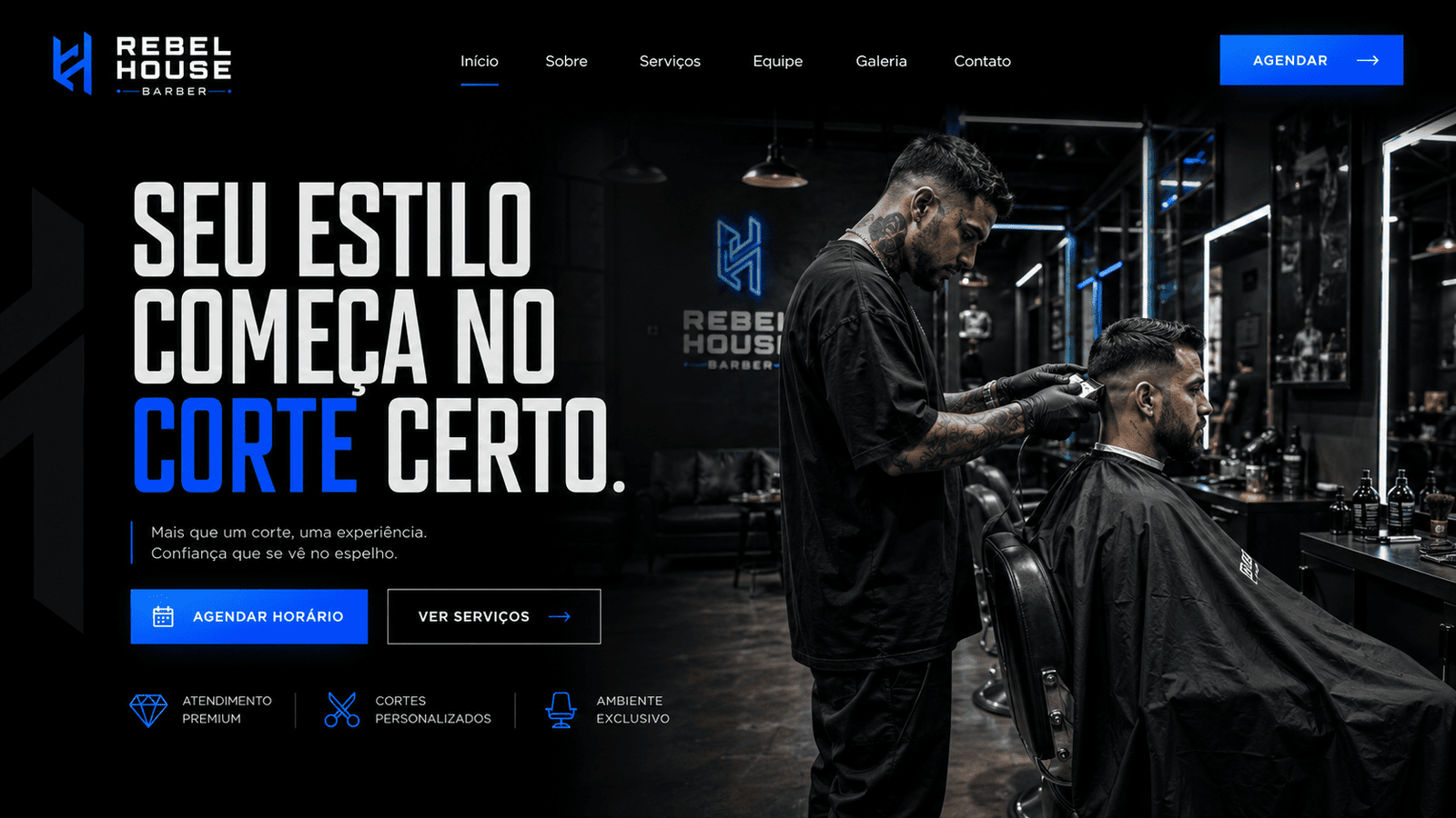 Exemplo de site criado pela La Coronna